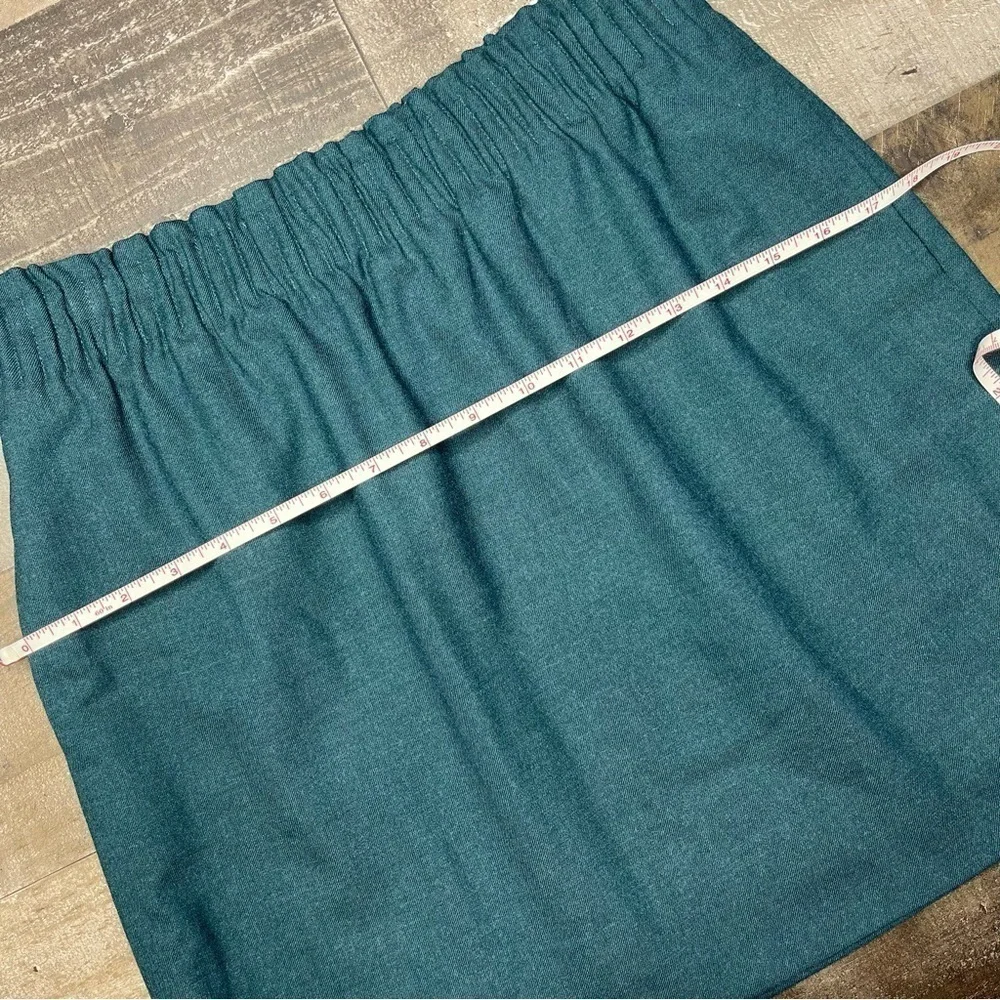 J Crew Green Wool Mini Skirt size 6